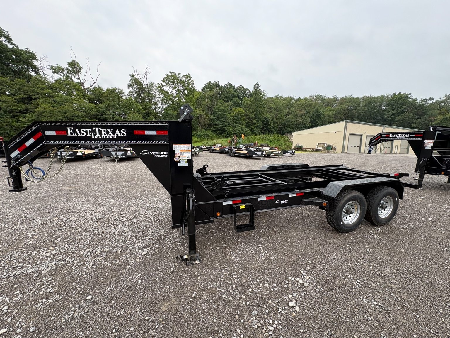 Trailer chassis ready to carry a container
